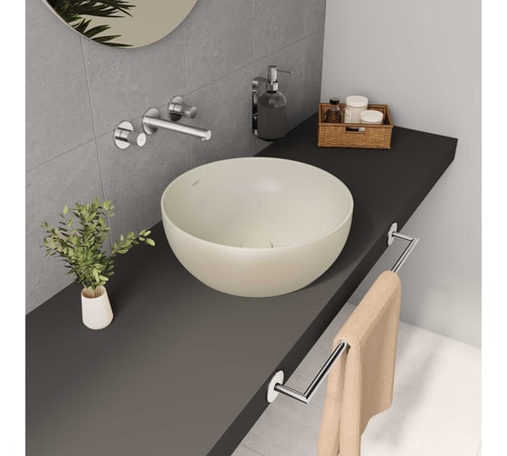 Чаша VitrA Outline круг, 41 cм, матовый тауп 7992B066-0016