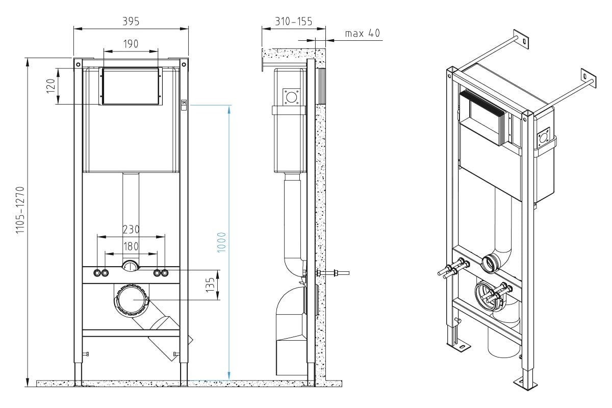 Клапан cersanit vector