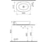 Чаша VitrA Outline овал, 60 cм, матовый тауп 7995B066-0016 7