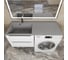 Раковина над стиральной машиной Uperwood Cosmos Quartz_120 см, левая, серый шелк RCosmos120LS 3