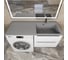 Раковина над стиральной машиной Uperwood Cosmos Quartz_120 см, правая, серый шелк RCosmos120RS 3