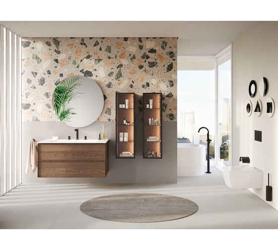 Тумба с раковиной VitrA Metropole Edge, 120 см, ореховое дерево 67157
