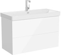 Тумба VitrA Metropole Pure, 100 см, 2 ящика, бел гл, с раковиной 67333