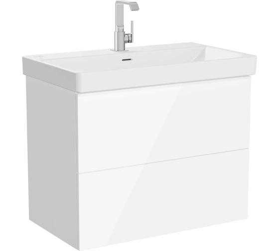 Тумба VitrA Metropole Pure, 80 см, 2 ящика, бел гл, с раковиной 67332 1
