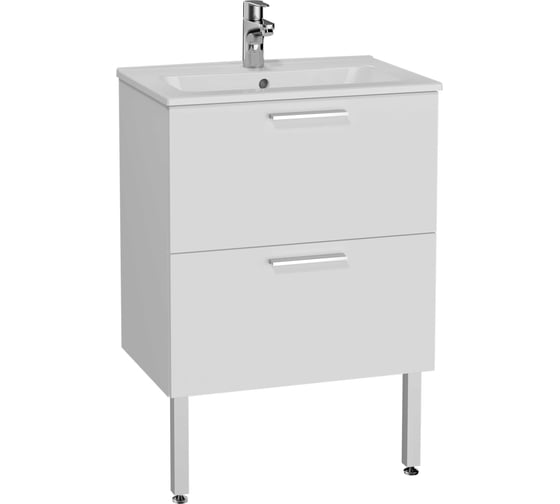 Тумба VitrA MiA гл.бел, 60см, 2 ящика + ножки, раковина 66106
