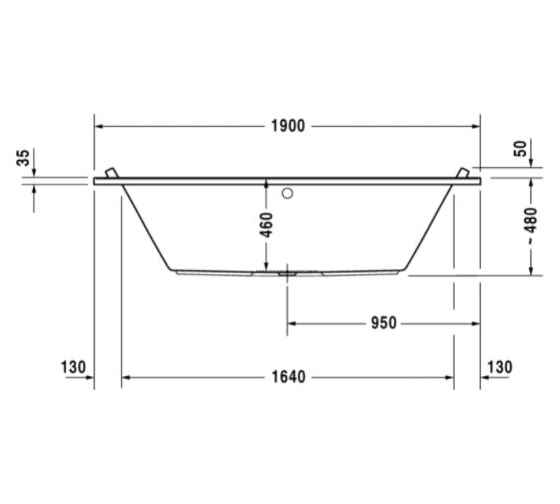 Встраиваемая ванна Duravit Starck 700340 00 0 00 0000