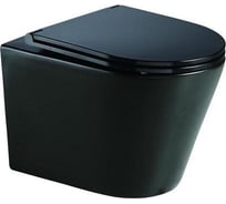 Подвесной безободковый унитаз Azario AZ-0053 Teramo черный матовый 00061096