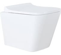 Подвесной безободковый унитаз Azario AZ-0052 Teramo квадратный, в комплекте с сидением 00051935