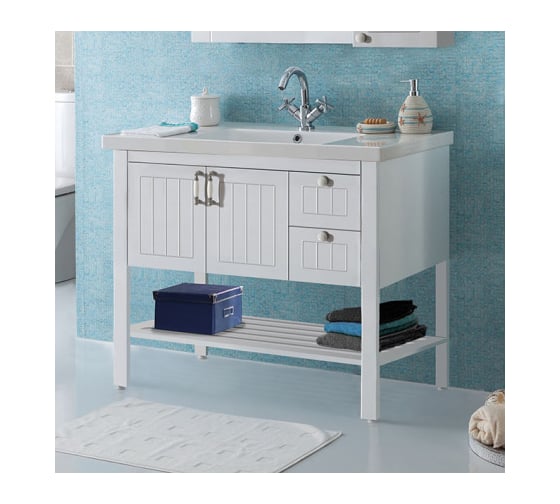 Комплект: Тумба Azario BRISTON 100 1000x840x455, с раковиной Atria 100 9100KL 58283