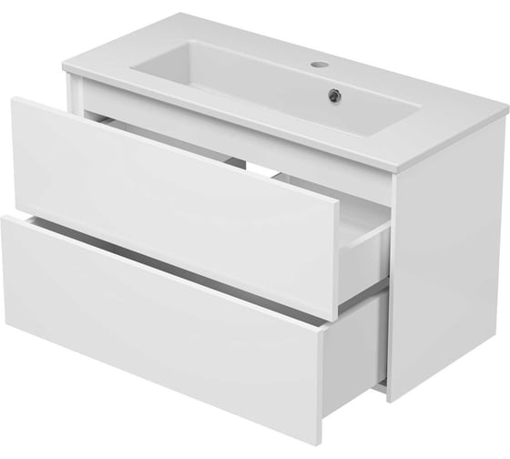 Тумба подвесная Brevita TOY - 80 с 2 ящиками, с раковиной УТ000025661