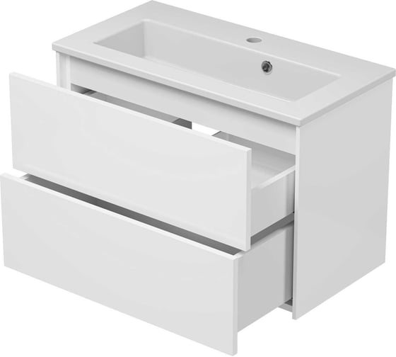 Тумба подвесная Brevita TOY - 70, с 2 ящиками, с раковиной УТ000025660