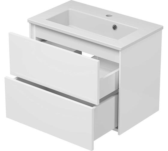 Тумба подвесная Brevita TOY - 60 с 2 ящиками, с раковиной УТ000025659