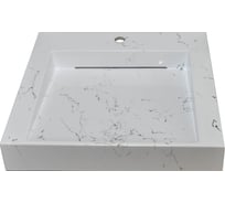 Раковина над стиральной машиной Stella Polar Берта 60x55, белый мрамор SP-00001519