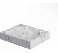 Раковина над стиральной машиной Stella Polar Элиза 60x50, белый мрамор SP-00001690