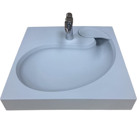 Раковина над стиральной машиной Stella Polar Шебби 60x60, серая матовая SP-00001522