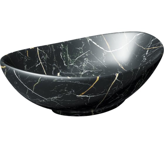 Раковина для ванной накладная Teymi Lori 60 цвет черный мрамор T50499 ЦБ-00270669