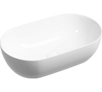 Раковина накладная Ceramicanova Twist овальной формы 500x300x140 белый CN12001