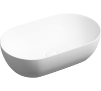 Раковина накладная Ceramicanova Twist овальной формы 500x300x140 белый матовый CN12001MW
