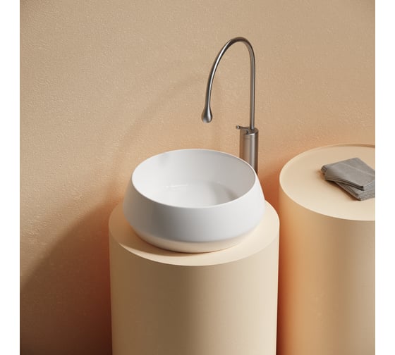Раковина Ceramicanova Maya накладная круглая 400x400x140 белый CN12004