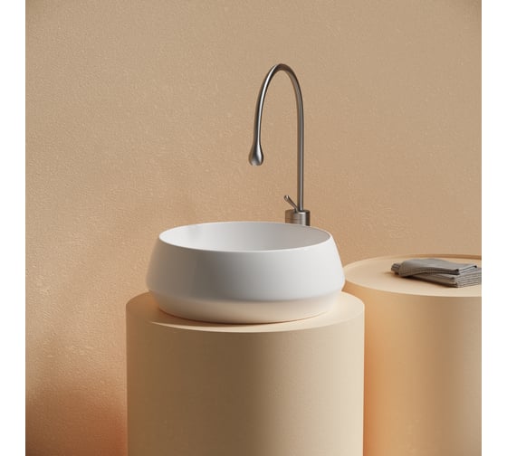 Раковина Ceramicanova Maya накладная круглая 400x400x140 белый CN12004