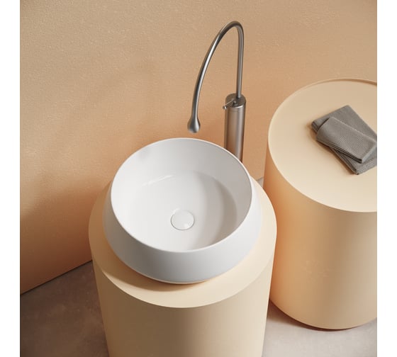 Раковина Ceramicanova Maya накладная круглая 400x400x140 белый CN12004