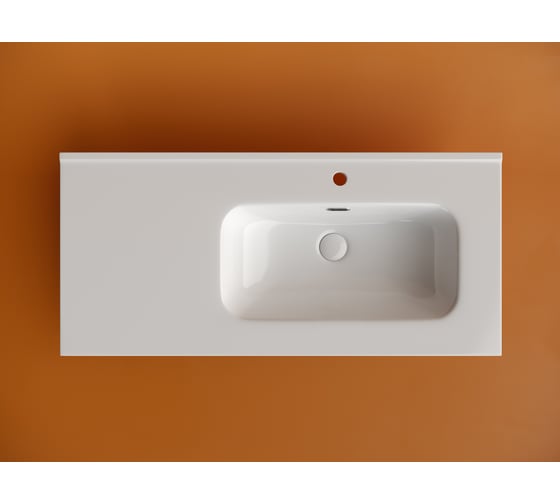 Раковина накладная мебельная Ceramicanova Element чаша справа с отверстием под смеситель 1010x465x180 мм цвет белый CN7003R