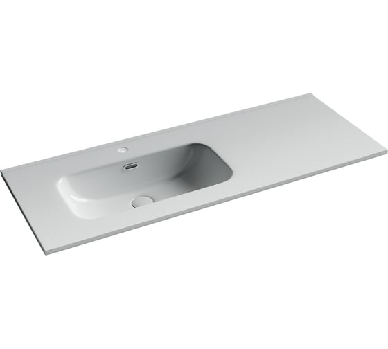 Раковина накладная мебельная Ceramicanova Element с отверстием под смеситель чаша слева 1210x465x180 мм цвет белый CN7006L 1