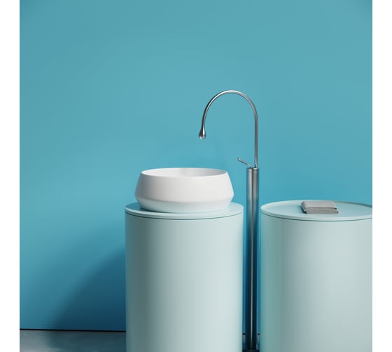 Раковина накладная Ceramicanova Maya круглая 400x400x140 белый матовый CN12004MW