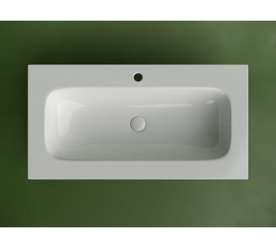 Раковина накладная мебельная Ceramicanova Grace прямоугольная 910x457x137 с отверстием под смеситель цвет белый CN7019