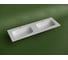 Раковина накладная мебельная Ceramicanova Grace прямоугольная 1410x457x137 с двумя чашами и отверстиями под смеситель цвет белый CN7022 2