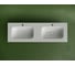Раковина накладная мебельная Ceramicanova Grace прямоугольная 1410x457x137 с двумя чашами и отверстиями под смеситель цвет белый CN7022 3