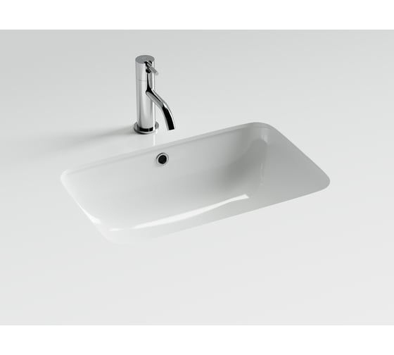 Раковина встраиваемая снизу Ceramicanova 540x360x190 с отверстием слива перелива цвет белый CN7018