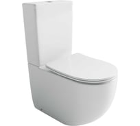 Напольная пристенная чаша унитаза Ceramicanova METROPOL смыв Торнадо цвет белый CN4001T-B