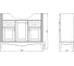 Комплект ValenHouse тумба ЭЛЛИНА-105 с умывальником Классик 1050, слоновая кость, ручки хром КE105_ТСХ 6