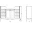 Комплект ValenHouse тумба ЭЛЛИНА-120 с умывальником Классик 1200, слоновая кость, ручки хром КE120_ТСХ 6