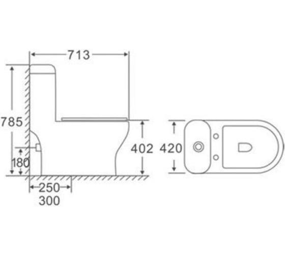 Унитаз моноблок напольный с сиденьем Stella Polar Бильбао KN6277000, белый SP-00001849