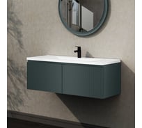 Тумба подвесная c раковиной для ванной ИТАНА Kate 2.0 120 1196x455x430 Велютто Авокадо 4657836466928