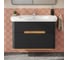 Тумба+раковина Vitra Sento 100см, 2 ящика, LED, матовый антрацит 60838 2