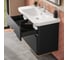 Тумба+раковина Vitra Sento 100см, 2 ящика, LED, матовый антрацит 60838 7