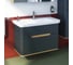 Тумба+раковина Vitra Sento 100см, 2 ящика, LED, матовый антрацит 60838 9