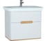 Тумба+раковина Vitra Sento 80см, 2 ящика, LED, матовый белый 60824 1