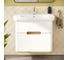 Тумба+раковина Vitra Sento 80см, 2 ящика, LED, матовый белый 60824 2