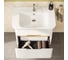 Тумба+раковина Vitra Sento 80см, 2 ящика, LED, матовый белый 60824 6