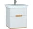 Тумба+раковина Vitra Sento 65см, 2 ящика, LED, белый 60822 1