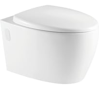 Подвесной безободковый унитаз HOLLER PROMO (570х380х365 мм, сиденье дюропласт, микролифт) белый 328194