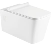 Подвесной безободковый унитаз HOLLER TOWER (575х360х370 мм, сиденье дюропласт, микролифт) белый 328195