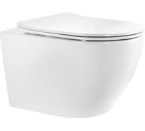Подвесной безободковый унитаз HOLLER WALL T (535х360х360 мм, сиденье дюропласт, микролифт) белый 328192
