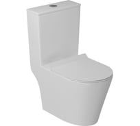 Унитаз-моноблок безободковый WAVE KORAL Tornado1.0 гор, ниж, 2-кн.арм, сиденье дюропласт, микролифт, быстросъем, белый глянец 555170