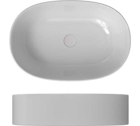 Раковина накладная Scarabeo SKINNY без отв.под смеситель, без перелива, White 5409