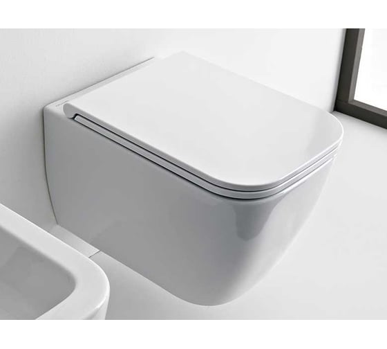 Унитаз подвесной Scarabeo TEOREMA 2.0 без креплений, система смыва Twist, цвет White 5126TW
